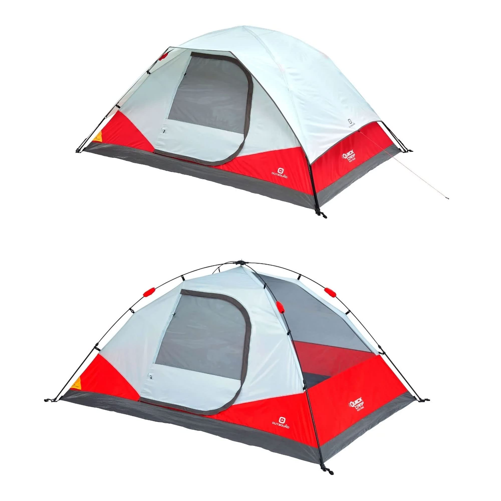 Instant Pop Up Camping Tent with Carry Bag & Rainfly - Water Resistant 3-Season Dome & Cabin Tent for 5/6/8/10 People - Perfect for Family Camping, Hiking & Outdoor Adventures