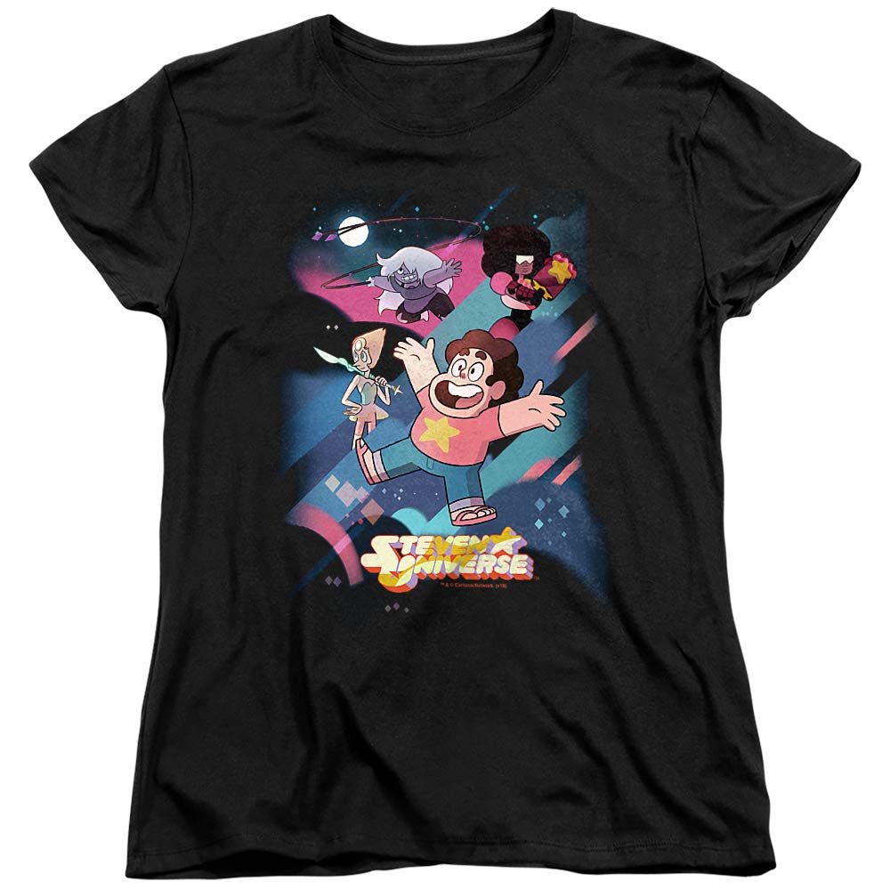 Steven Universe Group Shot Women's T-Shirt | Cartoon Character Graphic Tee | Casual Wear for Fans & Collectors | Perfect for Cosplay, Conventions & Everyday Outfits
