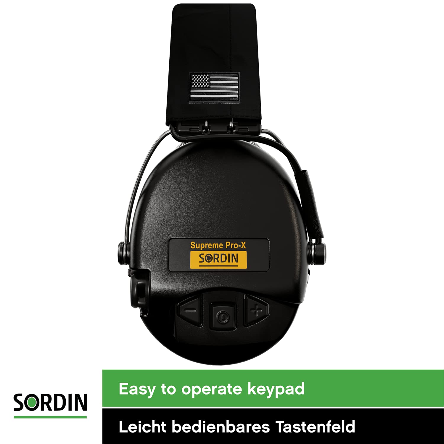 Sordin Supreme Pro-X Electronic Ear Protection for Hunting & Shooting - Active Noise Cancelling Headphones with US Headband & Gel Kits - Perfect for Range Training, Outdoor Sports & Industrial Safety