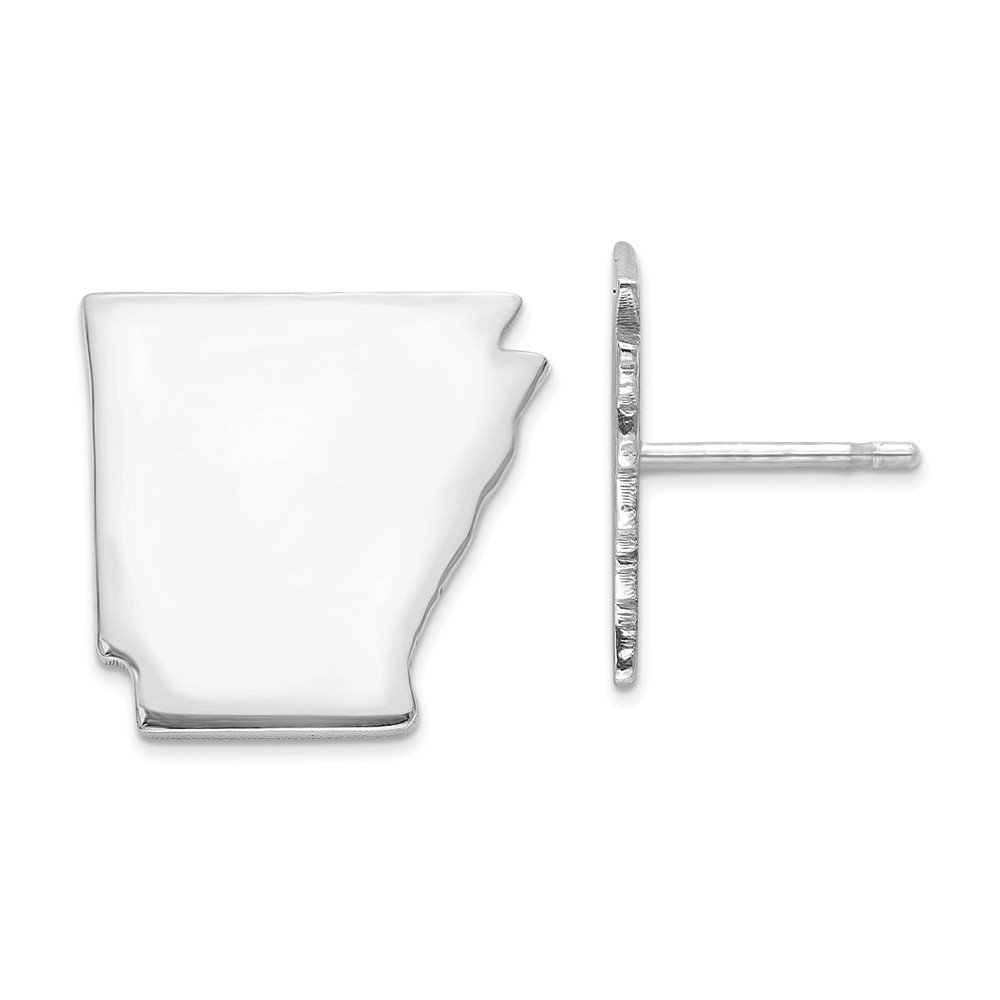 Sterling Silver AK Large State Earrings - Dainty Alaska Jewelry for Women, Perfect for Travel, Gifts & Everyday Wear