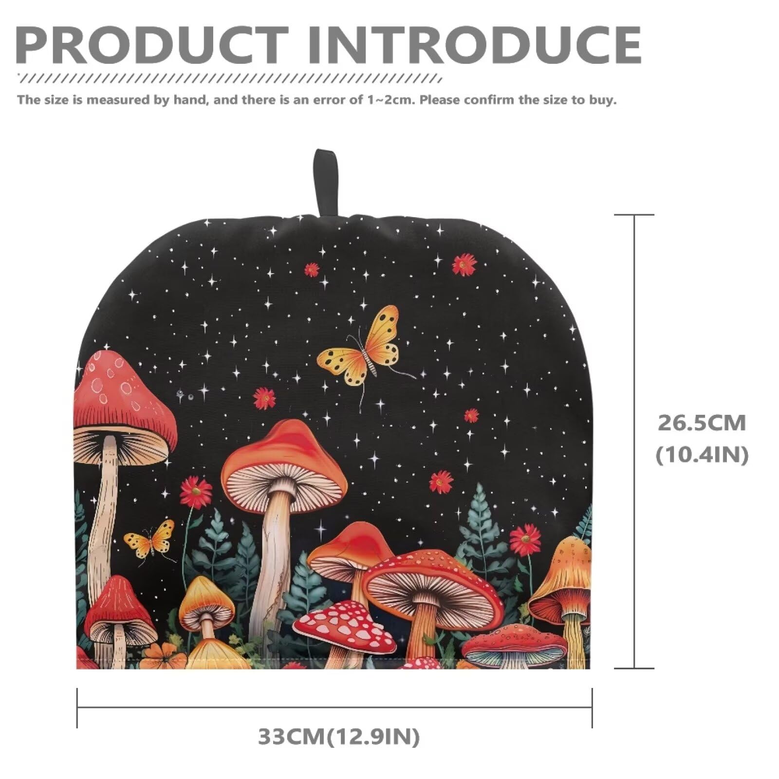 **Red Mushroom Tea Pot Cover - Insulated Teapot Cozy, Large Kettle Dust Protector - Decorative Tea Cosy for Home Kitchen & Tea Party Table Decor - Perfect for Afternoon Tea, Cozy Gatherings & Kitchen Accessories**