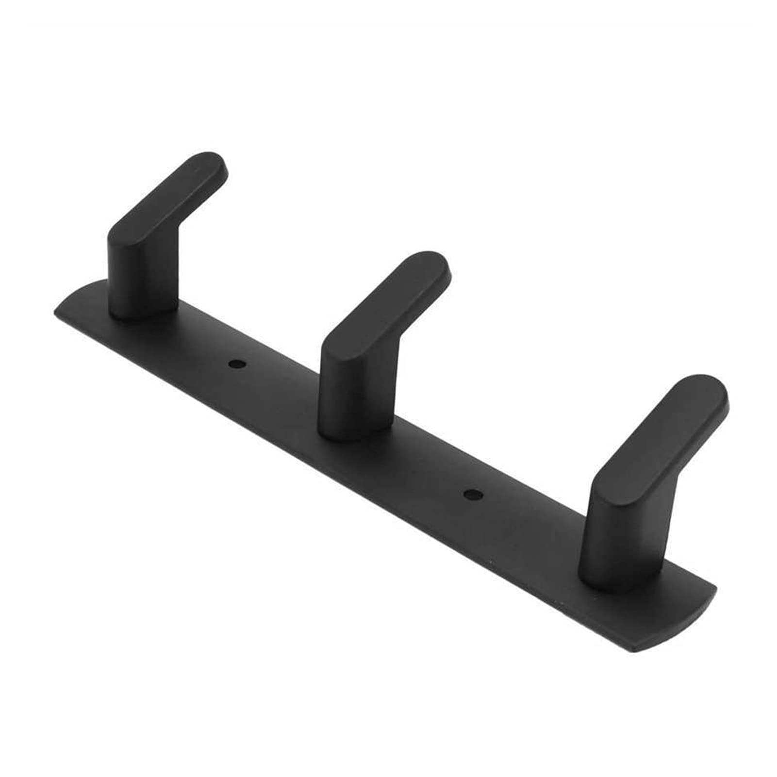 TOMYEUS Wall Mounted Coat Rack - 3/4 Hooks Space Saving Aluminum Wall Hooks for Jackets, Hats & Bags - Perfect for Kitchen, Bathroom, Wardrobe & Entryway Organization (Black, 3 Hooks)
