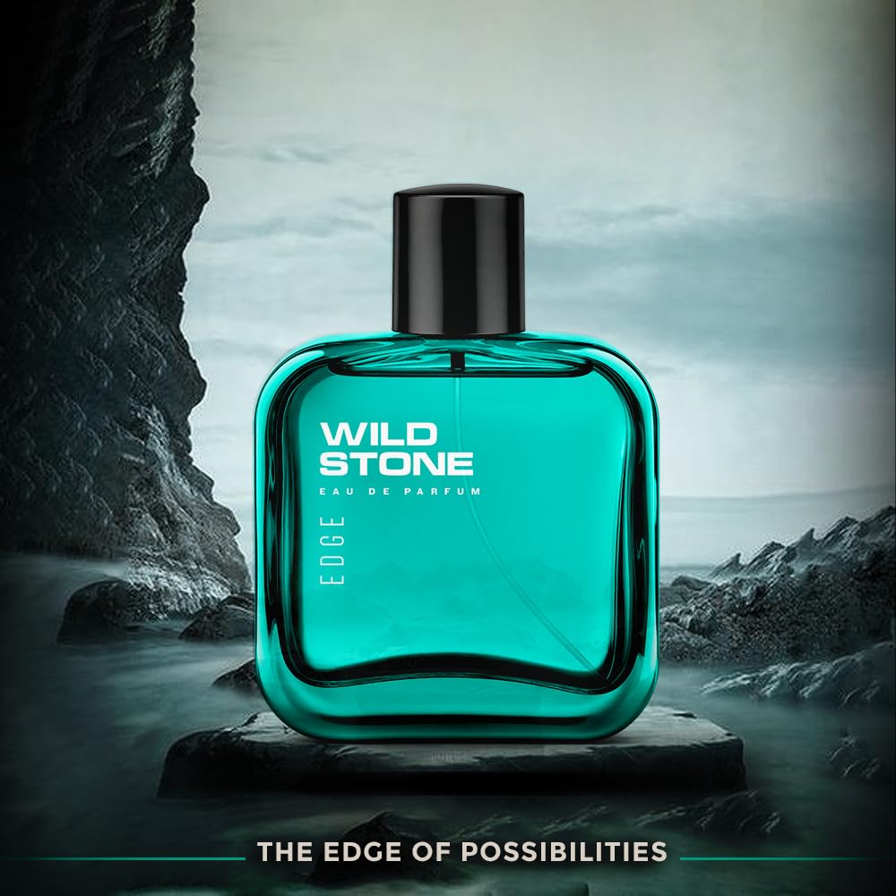 Wild Stone Edge Eau de Parfum for Men - Long Lasting Fresh Fragrance, 100ml | Premium Cologne | Gift for Husband, Boyfriend | Perfect for Office, Date Night & Special Occasions