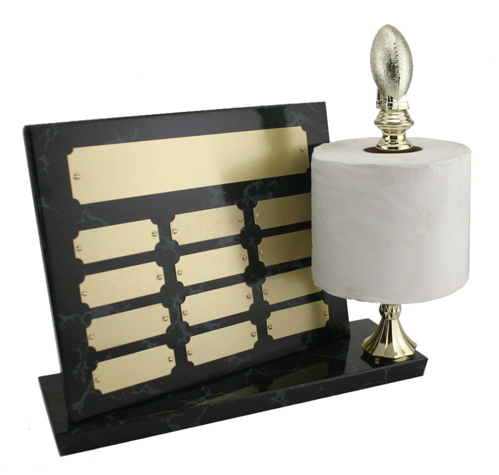 Fantasy Football Last Place Toilet Bowl Trophy - Hilarious Toilet Paper Award for Perpetual Loser - Perfect for Fantasy Football Gag Gifts & Office Pranks