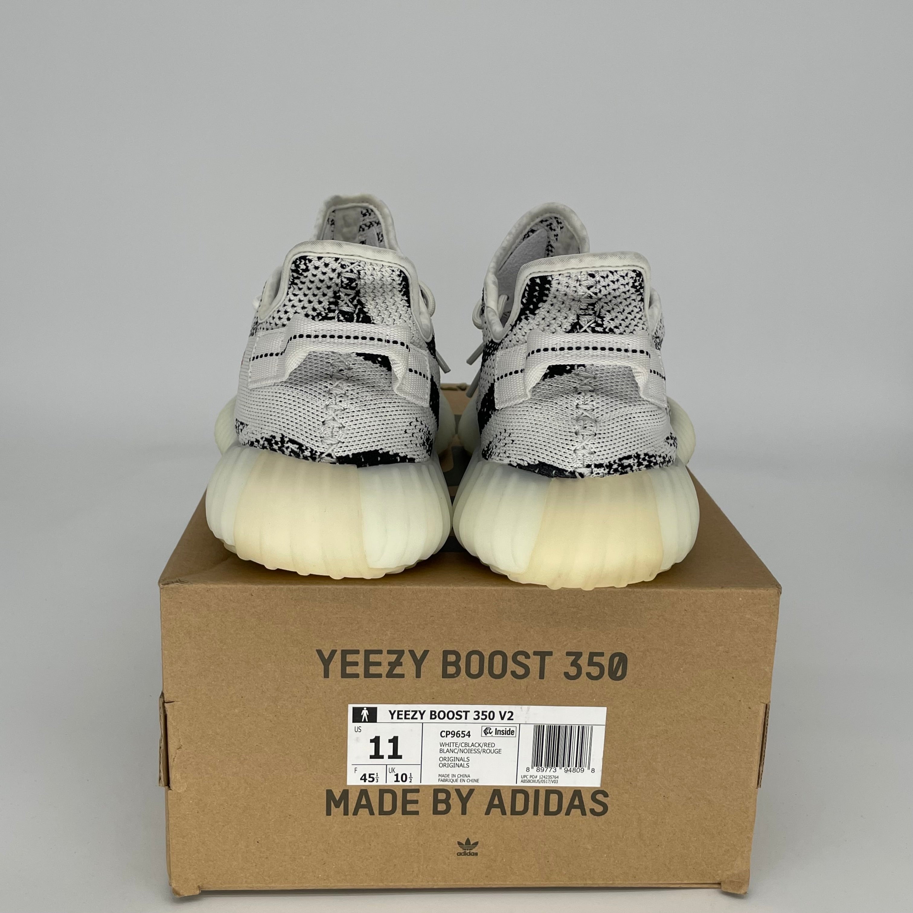 Adidas Yeezy Boost 350 V2 Zebra - Men's Running Shoes Size 11 | CP9654 | Comfortable Sneakers for Casual Wear, Gym & Street Fashion