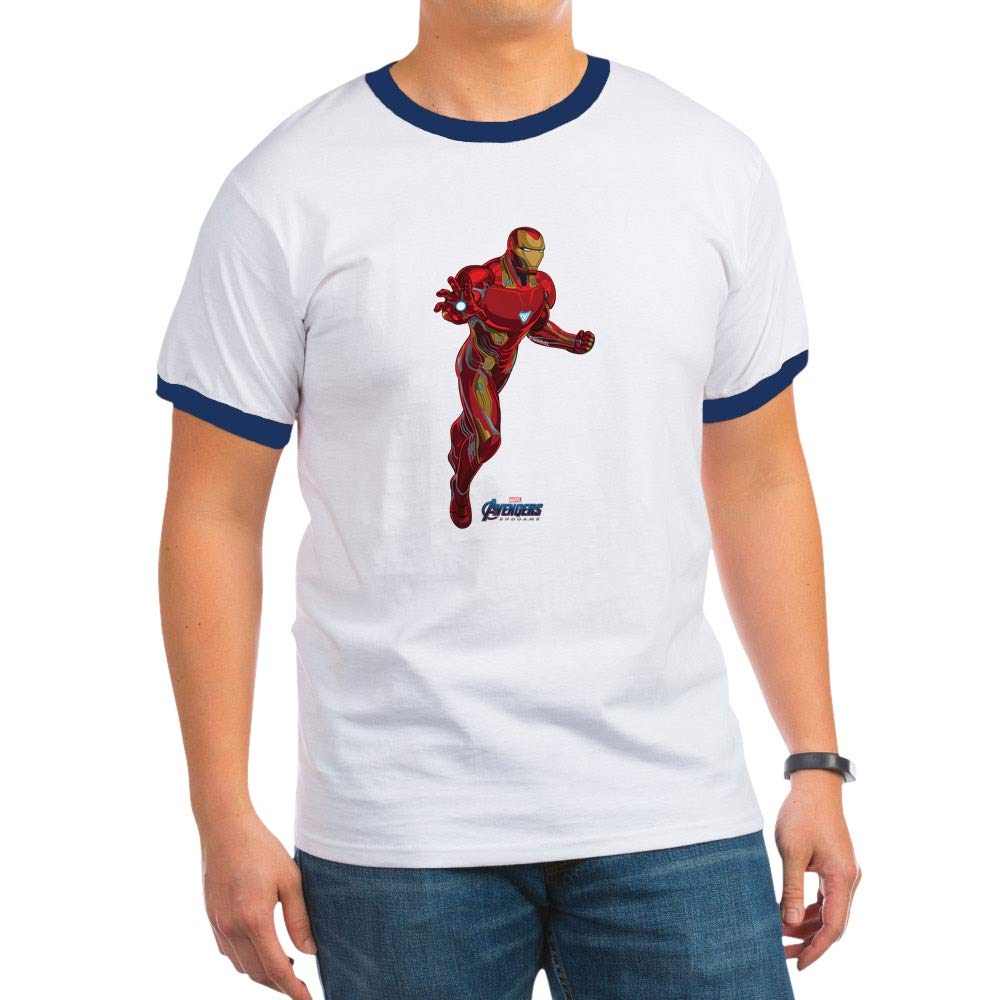 Iron Man Ringer T-Shirt for Men - Marvel Superhero Graphic Tee | Casual Wear & Cosplay | Perfect for Comic Con, Halloween & Marvel Fans