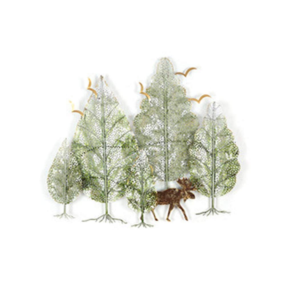 Stylish Metal Wall Decor for Bedroom - Creative Solid Simulated Plant for Home & Office Interior Design