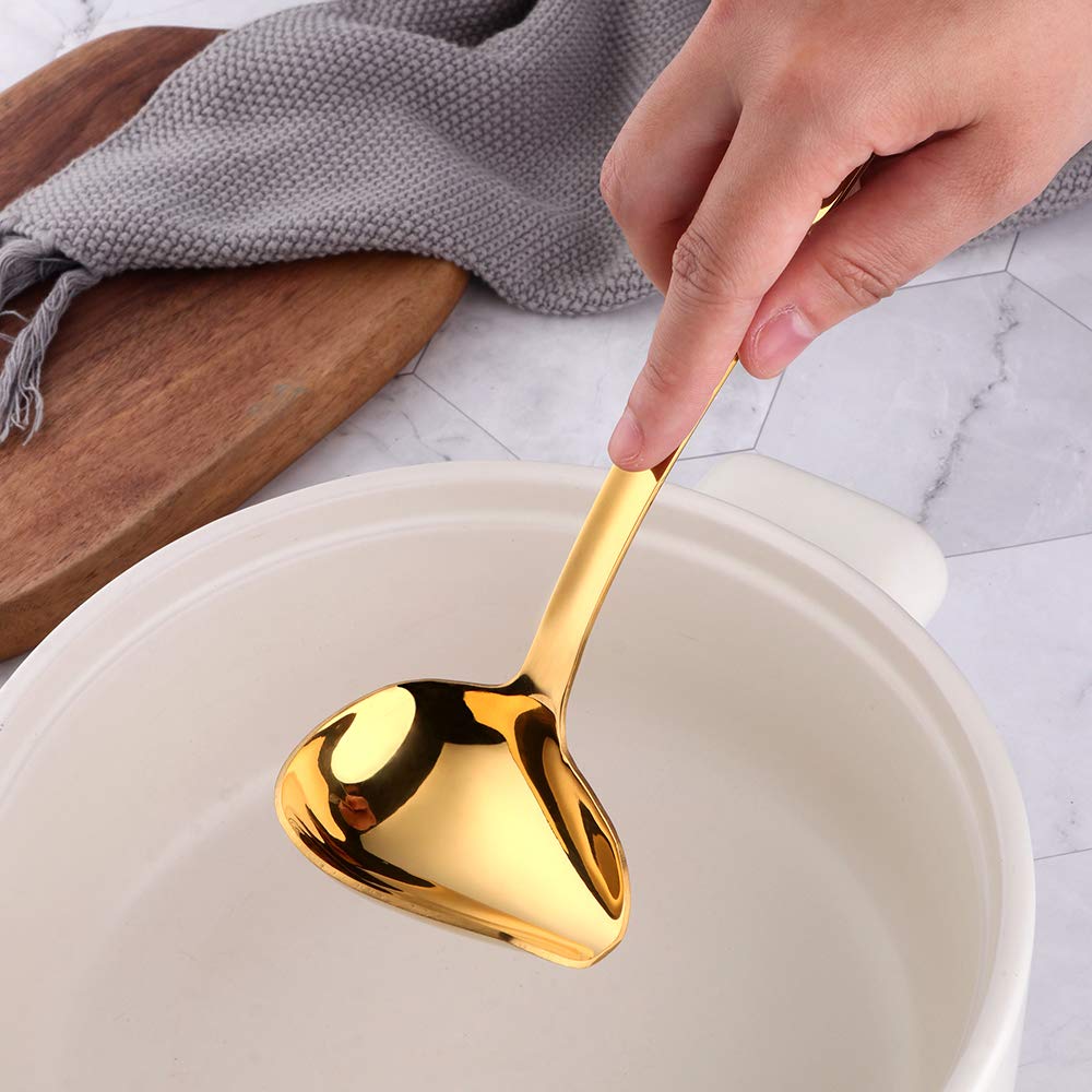 BYEGOU Premium Stainless Steel Sauce Ladle - 8.67