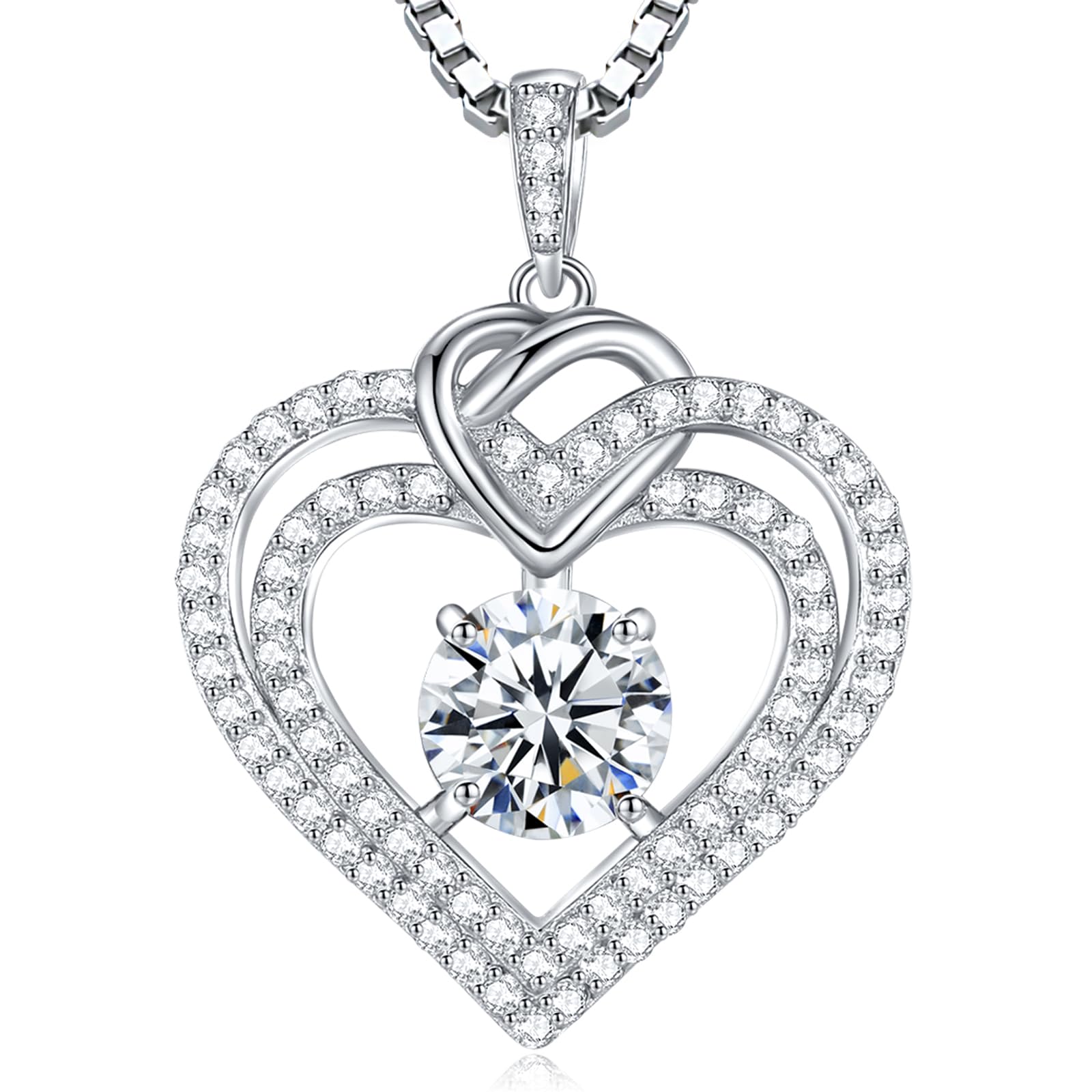 1-3CT D Color VVS Moissanite Heart Pendant Necklace in Sterling Silver - Perfect Anniversary, Birthday & Christmas Gift for Wife, Mom, Girlfriend | Elegant Jewelry for Women, Romantic Occasions & Special Moments