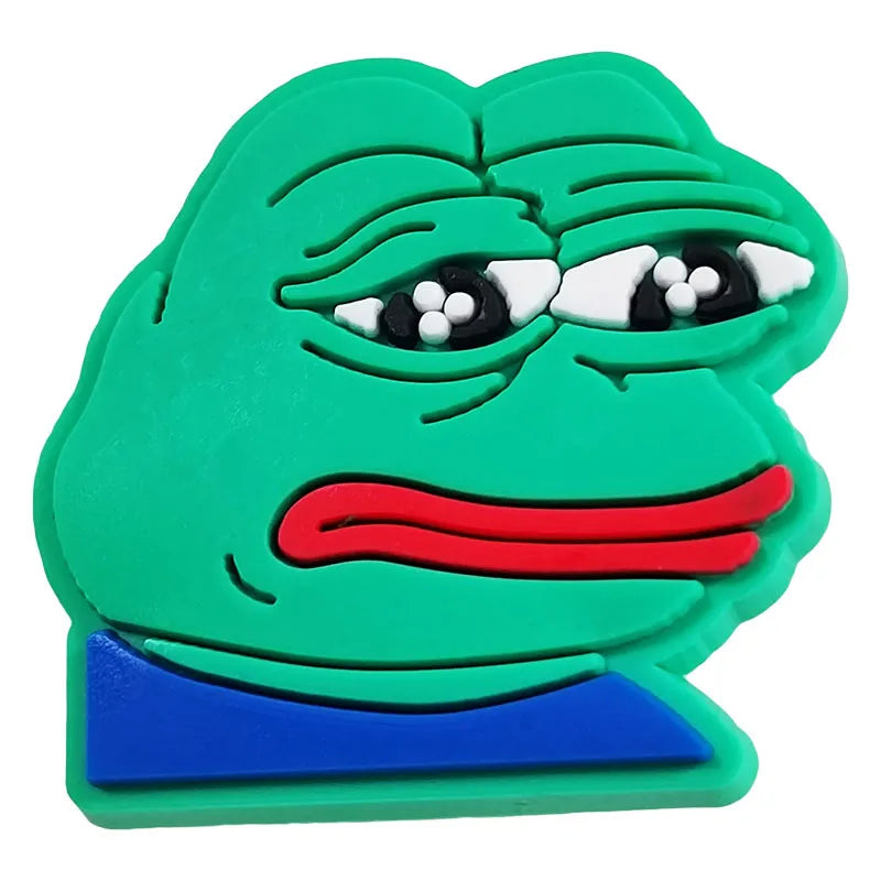 Sad Frog Shoe Charms Pins for Crocs - Cute Shoe Accessories Decorations for Kids & Adults - Perfect for Christmas Parties, Gifts & Everyday Fashion