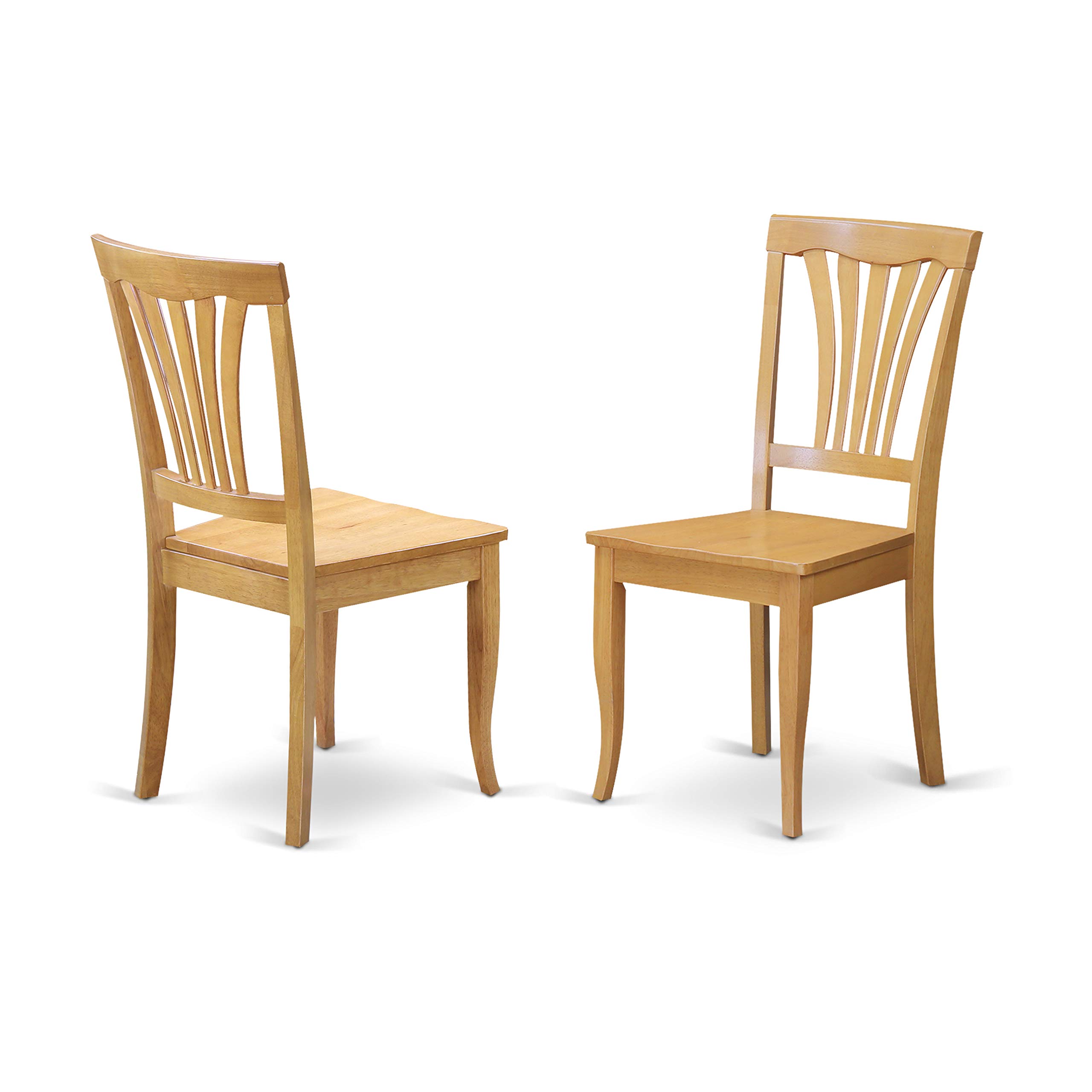 East West Furniture 3-Piece Kitchen Table & Chairs Set - 30x48 Inch Oak Drop Leaf Dining Table with 2 Matching Chairs | Perfect for Small Spaces, Breakfast Nooks & Cozy Apartments