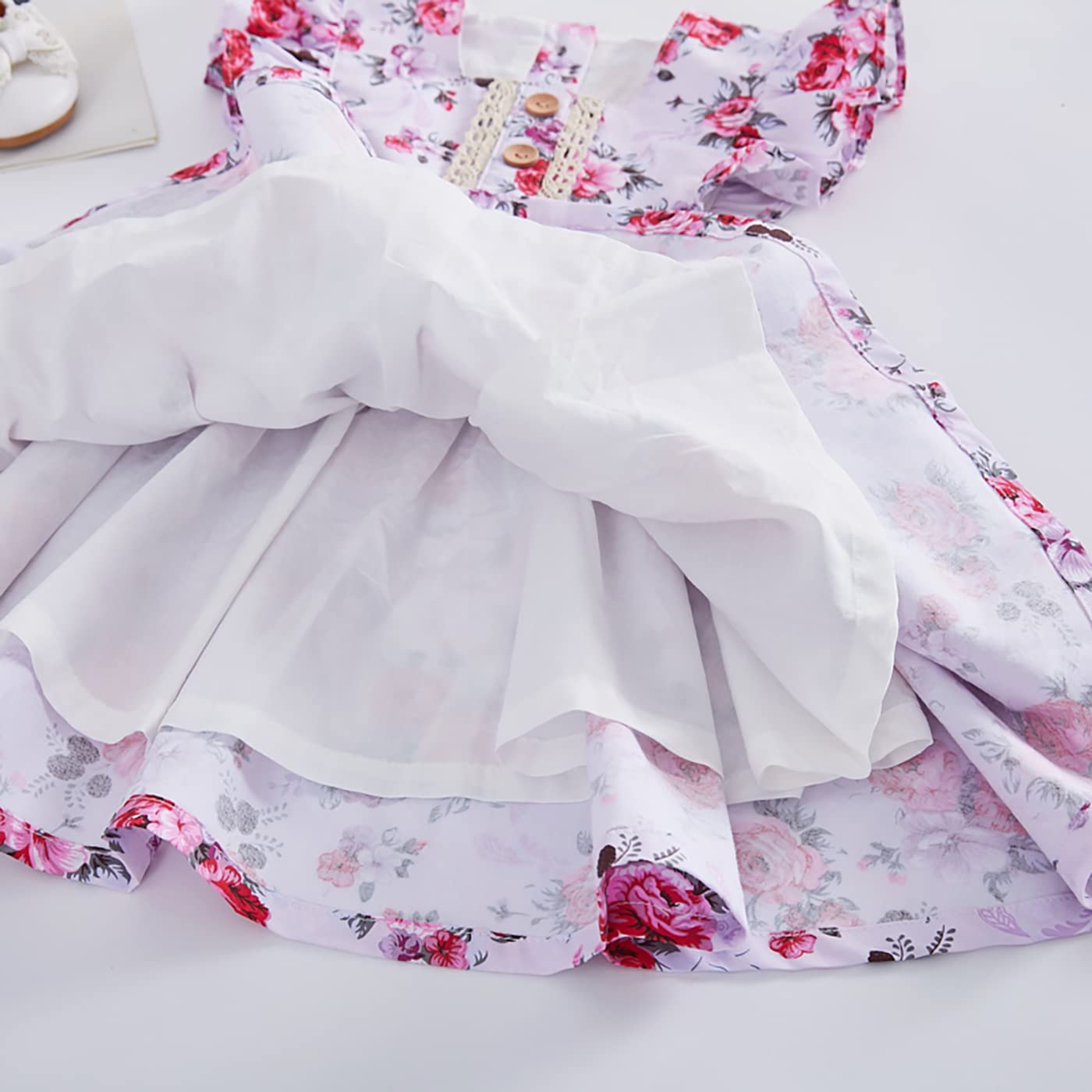 Baby Girls Cotton Dresses - 100% Soft Cotton Classic Dress for Spring, Summer & Fall | Perfect for Birthday Parties, Photoshoots, Casual & Formal Wear | Ideal for Special Occasions, Playdates & Family Gatherings