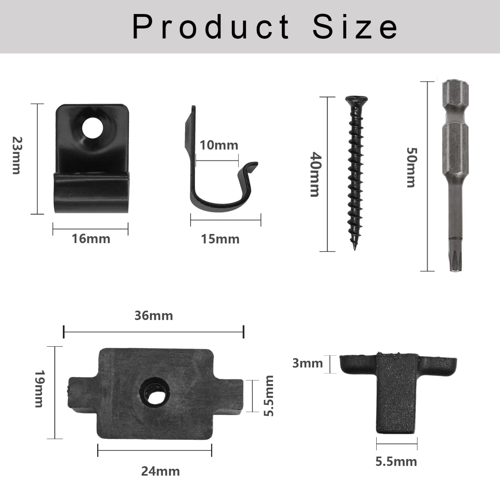 **Universal 304 Stainless Steel Hidden Deck Fasteners & Composite Decking Clips Kit – 100 Plastic T Clips per Box (Covers 55 SQ.FT) – Ideal for Secure & Aesthetic Composite Decking Installation**    *(Use Case: Perfect for DIY deck projects, professional installations, and ensuring a clean, splinter-free surface for outdoor decks, patios, and poolside areas.)*