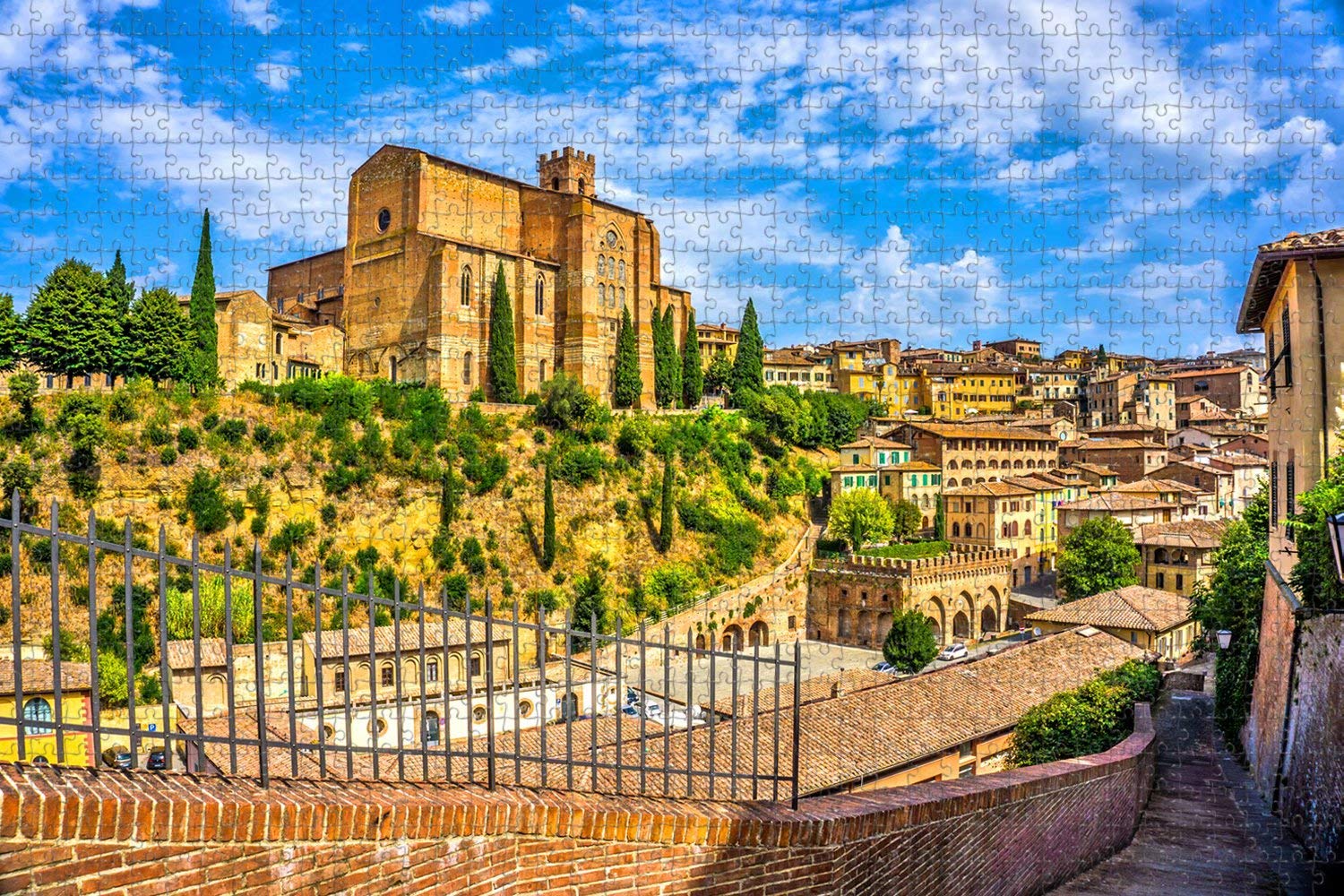 1000-Piece Wooden Jigsaw Puzzle of Siena Tuscany Church - Italy Travel Souvenir for Adults | Perfect for Home Decor, Relaxation & Family Game Night