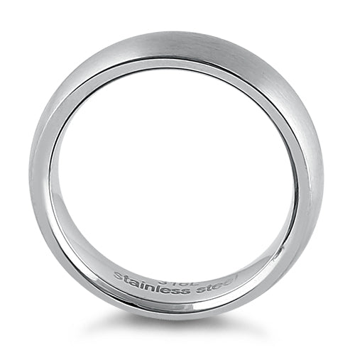 6mm Stainless Steel Satin Finish Band Ring for Men & Women - Durable Wedding, Engagement, or Everyday Fashion Jewelry