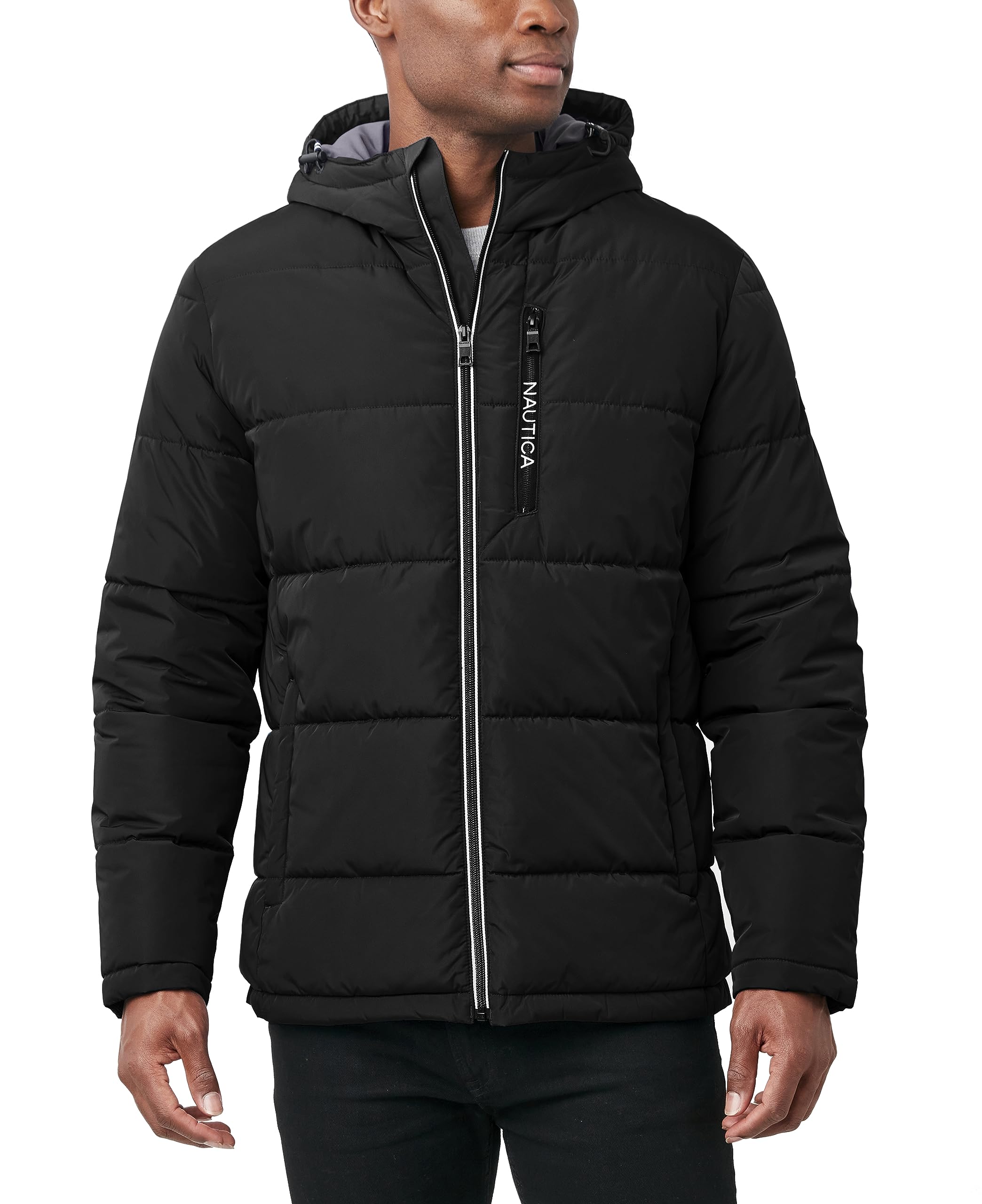 Nautica Men's Waterproof Windproof Hooded Parka Jacket - Winter Outerwear for Hiking, Camping & Outdoor Activities