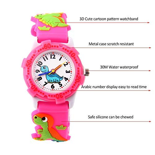 ELEOPTION Kids Analog Digital Watch for Girls and Boys - Waterproof 3D Cartoon Silicone Strap Watch with Cute Design - Perfect Birthday Gift for Toddlers | School, Playtime & Outdoor Activities