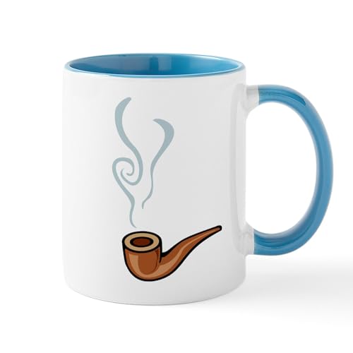 White/Blue Inside - Smoking Mug