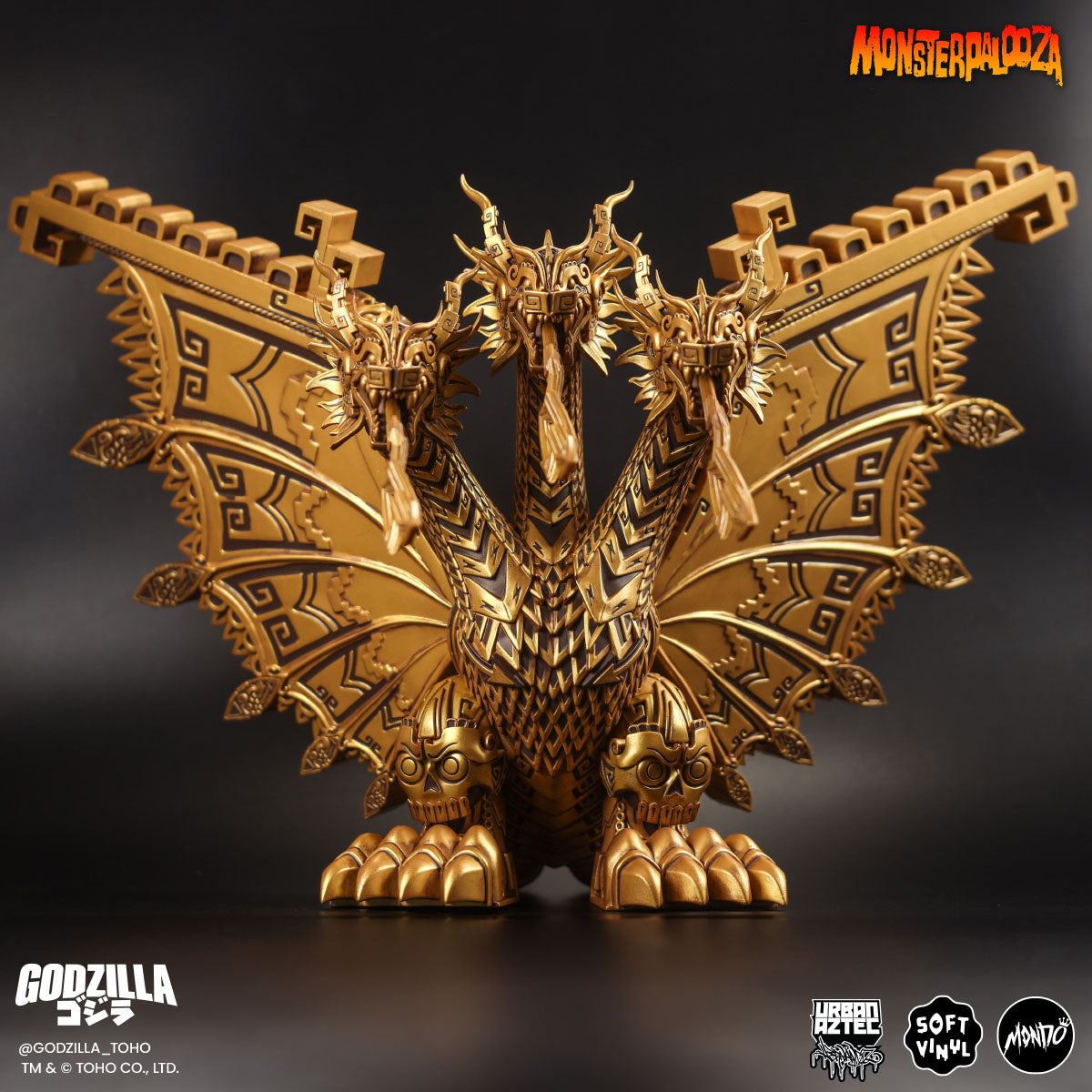 King Ghidorah Vinyl Designer Figure by Urban Aztec - Relic Variant Collectible Toy | Perfect for Anime Fans, Home Decor & Gift Giving