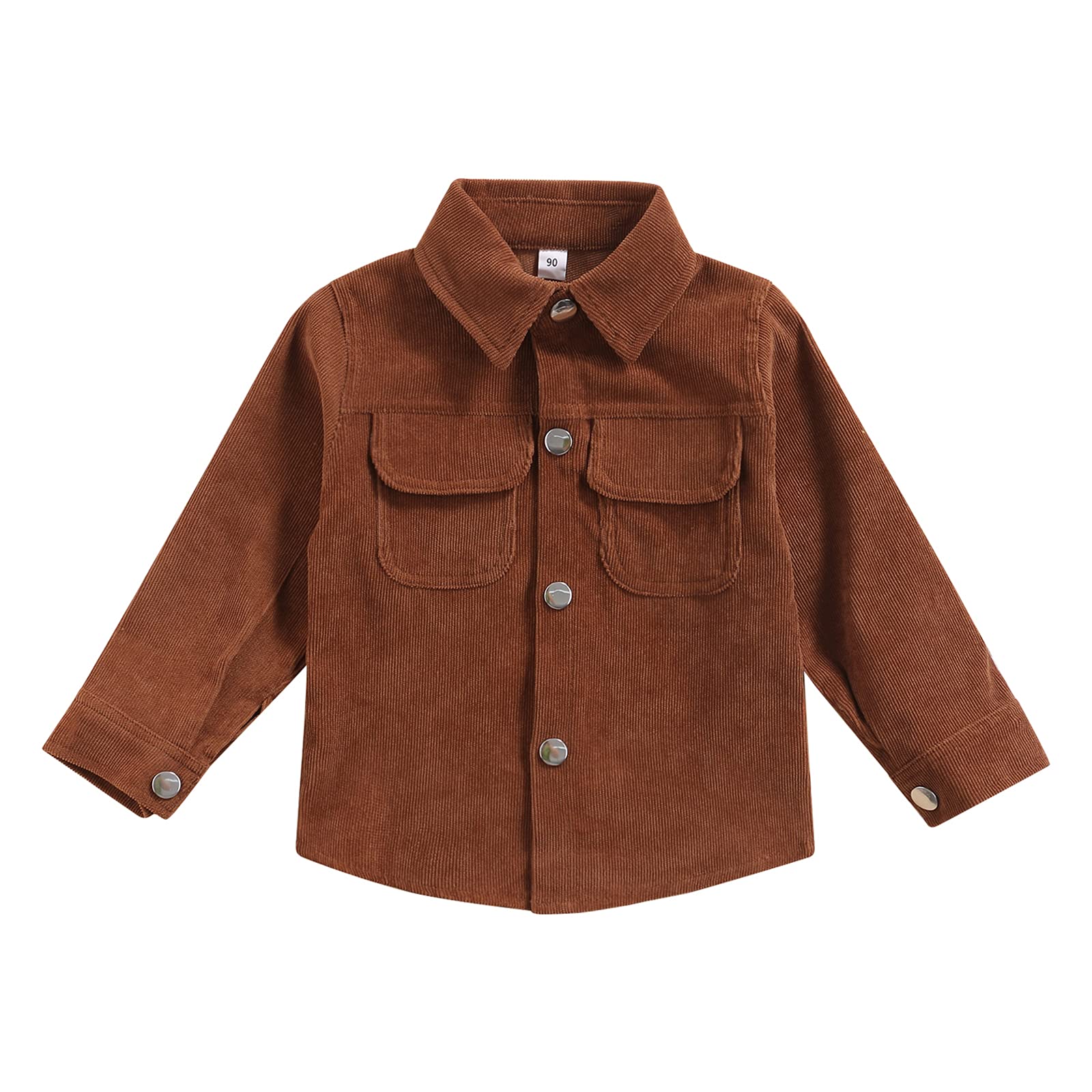 Ledy Champswiin Corduroy Button Down Shirt for Toddler Boys | Spring & Fall Long Sleeve Outerwear | Perfect for Playdates, School & Family Outings