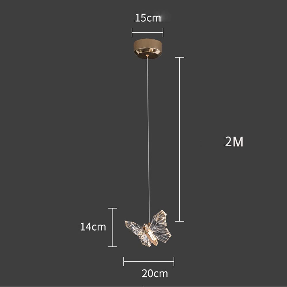 4W LED Chandelier Pendant Light - Adjustable Height Butterfly Ceiling Light for Bedroom, Living Room, Dining Hall | Energy Saving Modern Lighting Fixture for Home Decor, Wedding & Party Decoration