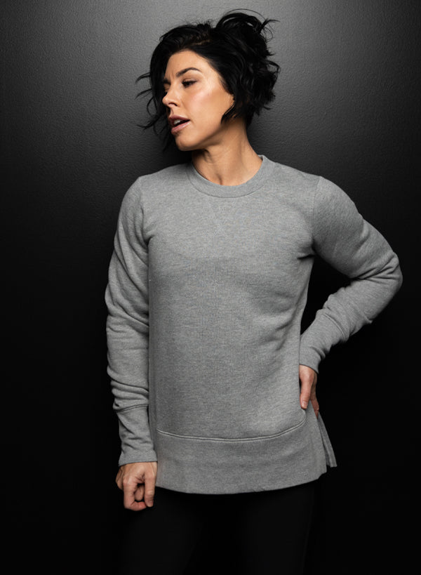 Women's Forever Crewneck Sweatshirt - Soft & Comfortable Grey Pullover for Casual Wear, Lounge & Everyday Outfits