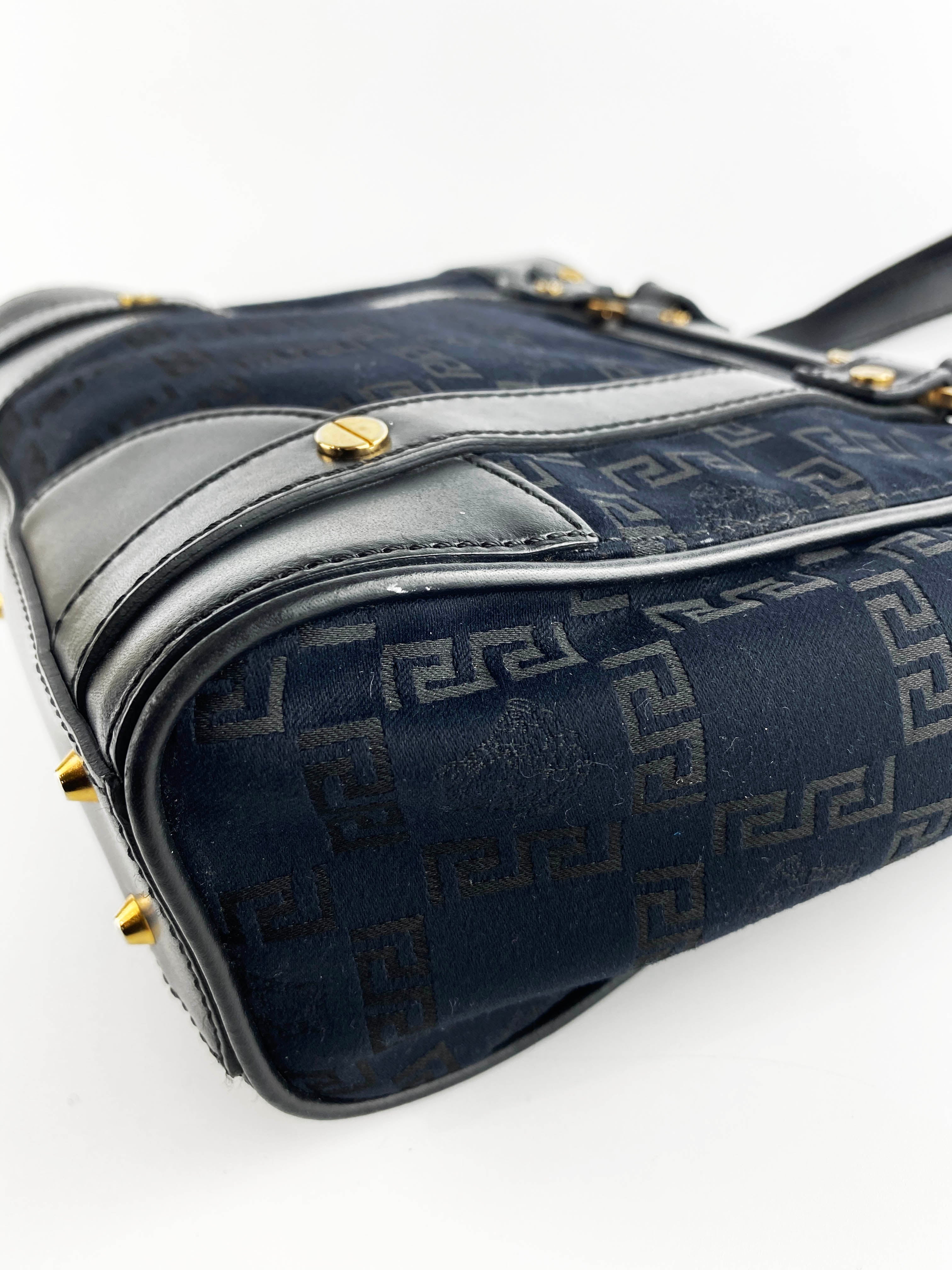 Versace Black Nylon Tote Bag for Women - Luxury Designer Handbag for Work, Travel & Everyday Use