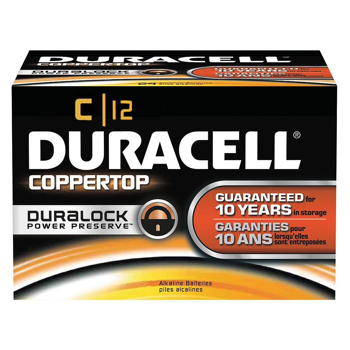 Duracell Coppertop Alkaline C Batteries - 12 Count Pack with Duralock Power Preserve Technology | Long-Lasting Power for Flashlights, Toys & Electronics | Reliable AA Battery Alternative