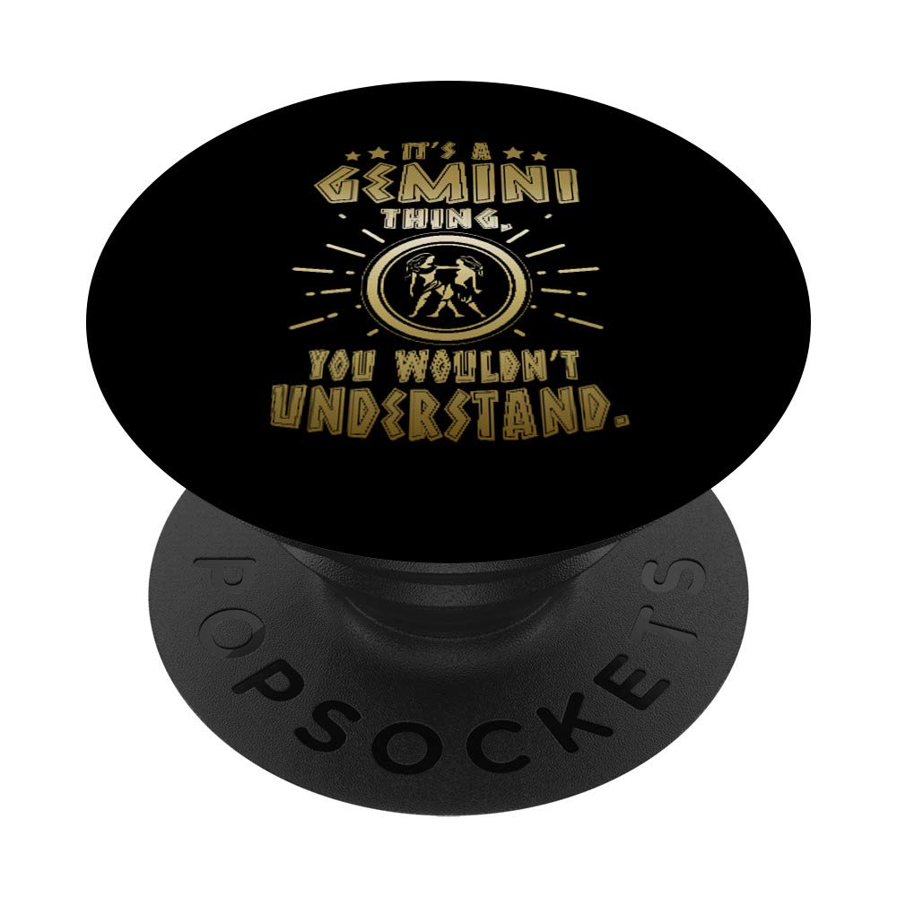 Gemini Zodiac Sign Gift - Constellation Stars Astrology PopSockets PopGrip | Swappable Phone Grip for iPhone, Samsung & Tablets | Perfect for Horoscope Lovers & Phone Protection