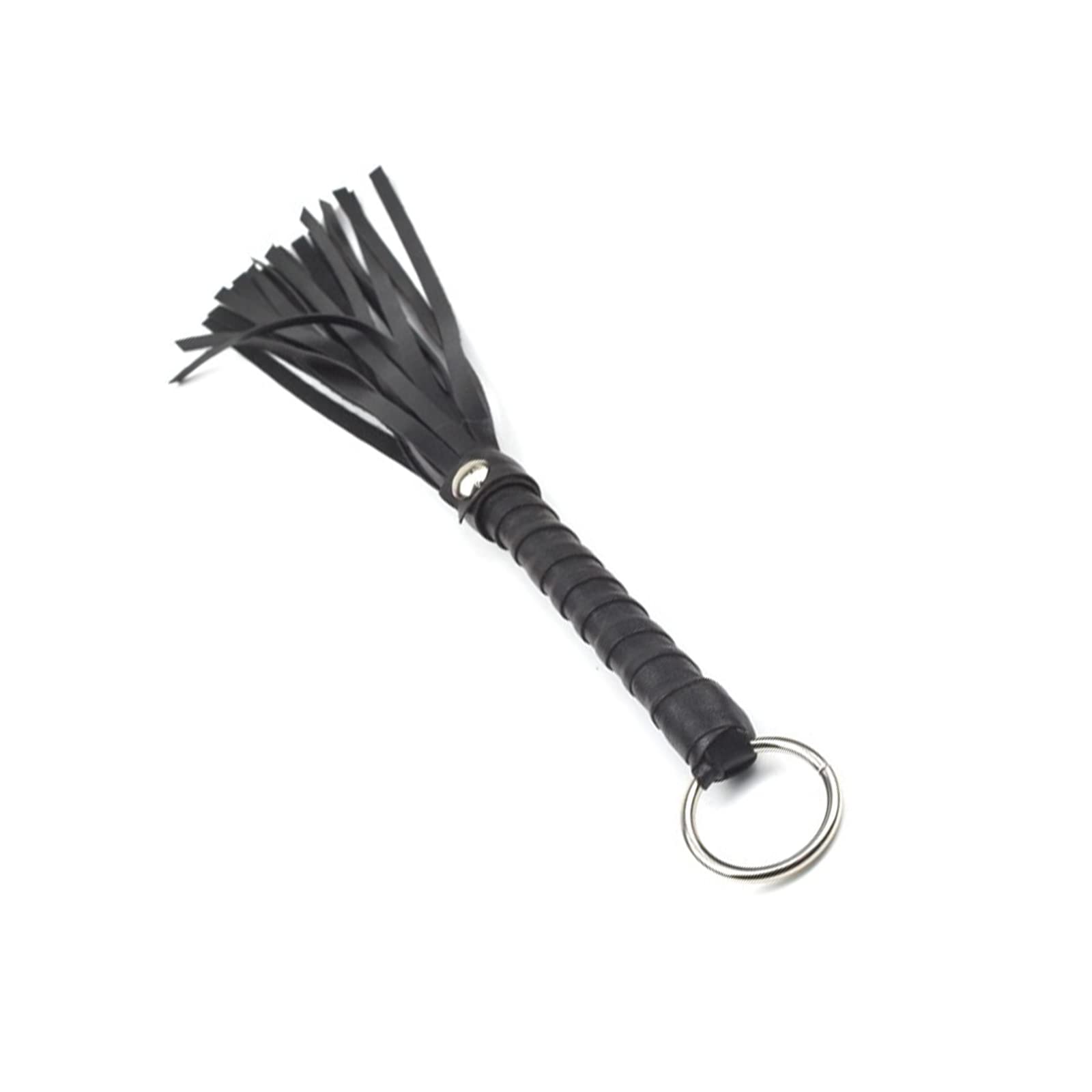 Premium Unisex BDSM Whip - Black Leather Small Flogger for Couples, Sensual Play & Spanking - Perfect for Roleplay, Bondage & Adult Intimacy