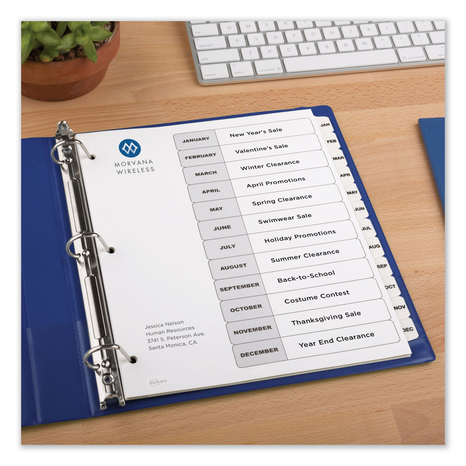 Avery® Customizable TOC Ready Index Dividers - 12 Tab Black & White Set (11