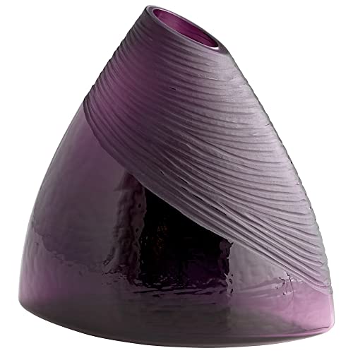 Cyan Design 07336 Small Purple Mount Amethyst Vase - Elegant Home Decor for Living Room, Dining Table & Wedding Centerpieces