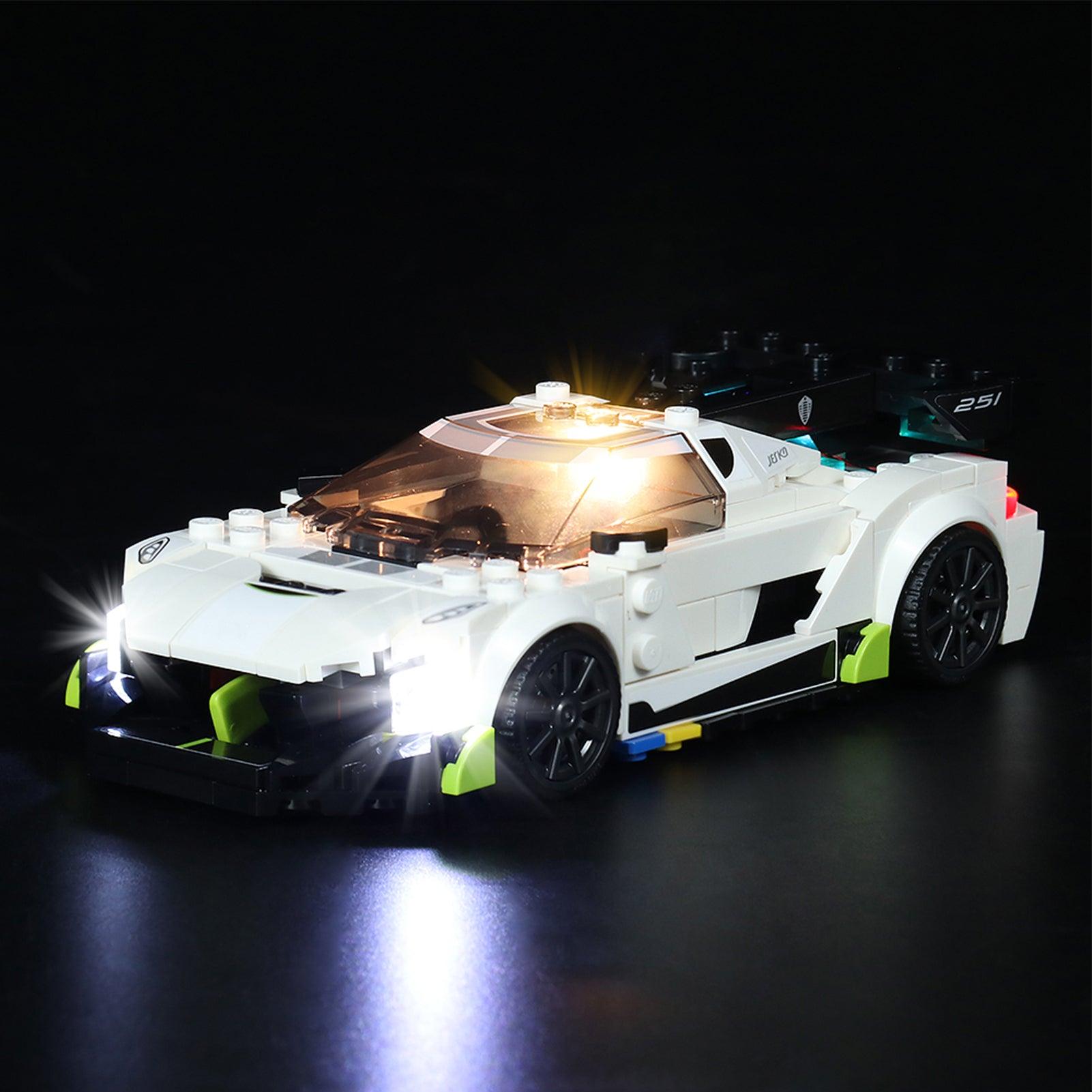 Best Light Kit for Lego Speed Champions Koenigsegg 76900 - Enhance Your Model Car with Realistic LED Lighting for Display & Nighttime Play