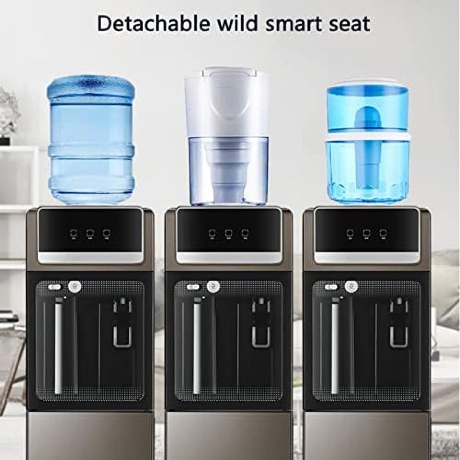 Top-Loading 3-in-1 Vertical Water Cooler Dispenser - Hot & Cold Water Dispenser for Home & Office | Perfect for Kitchen, Breakroom, and Office Hydration Station
