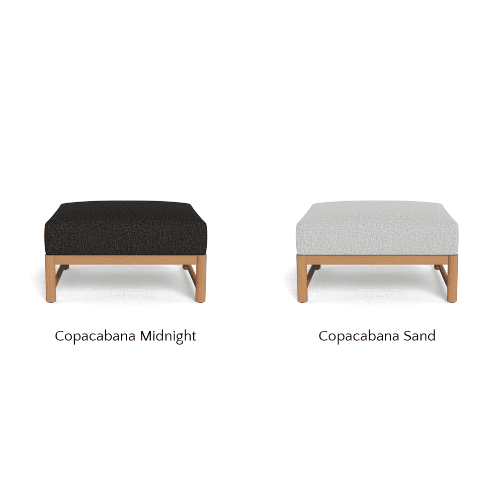 Premium Breeze XL Teak Outdoor Ottoman - Waterproof & Weather-Resistant Patio Furniture for Poolside, Garden, or Deck Relaxation