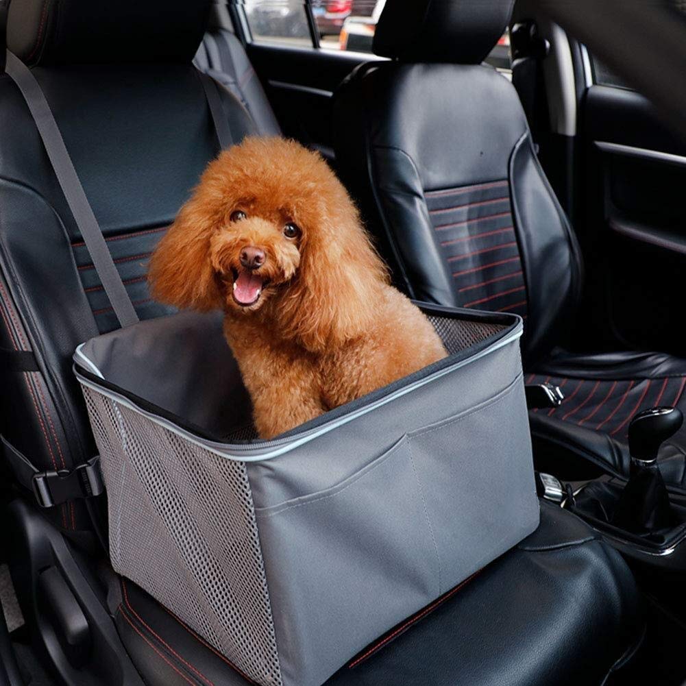 Portable Pet Travel Carrier Bag - Waterproof Dog Cat Booster Seat with Breathable Cover for Car, Hiking & Outdoor Adventures | Perfect for Road Trips, Camping and Daily Walks