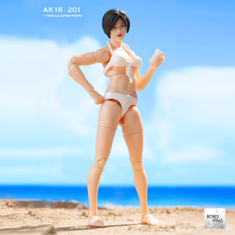 Boris Ping Toys AK18 Series 1/18 Scale Agent Wang & Avina Action Figure - Wave 2 Collectible Model for Display, Photography, and Role-Playing Scenes