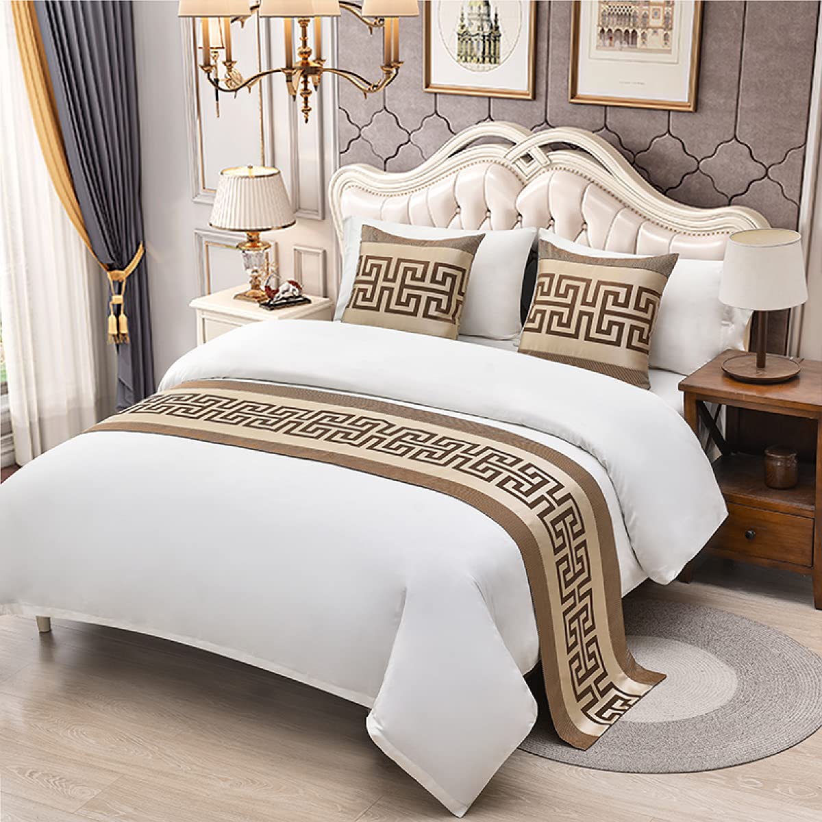 Luxury Hotel Style Bed Runner - Soft & Smooth Bed Scarf for King Size Beds - Elegant Bed Cover & Home Decor - Perfect for Master Bedrooms, Guest Rooms & Airbnb Styling
