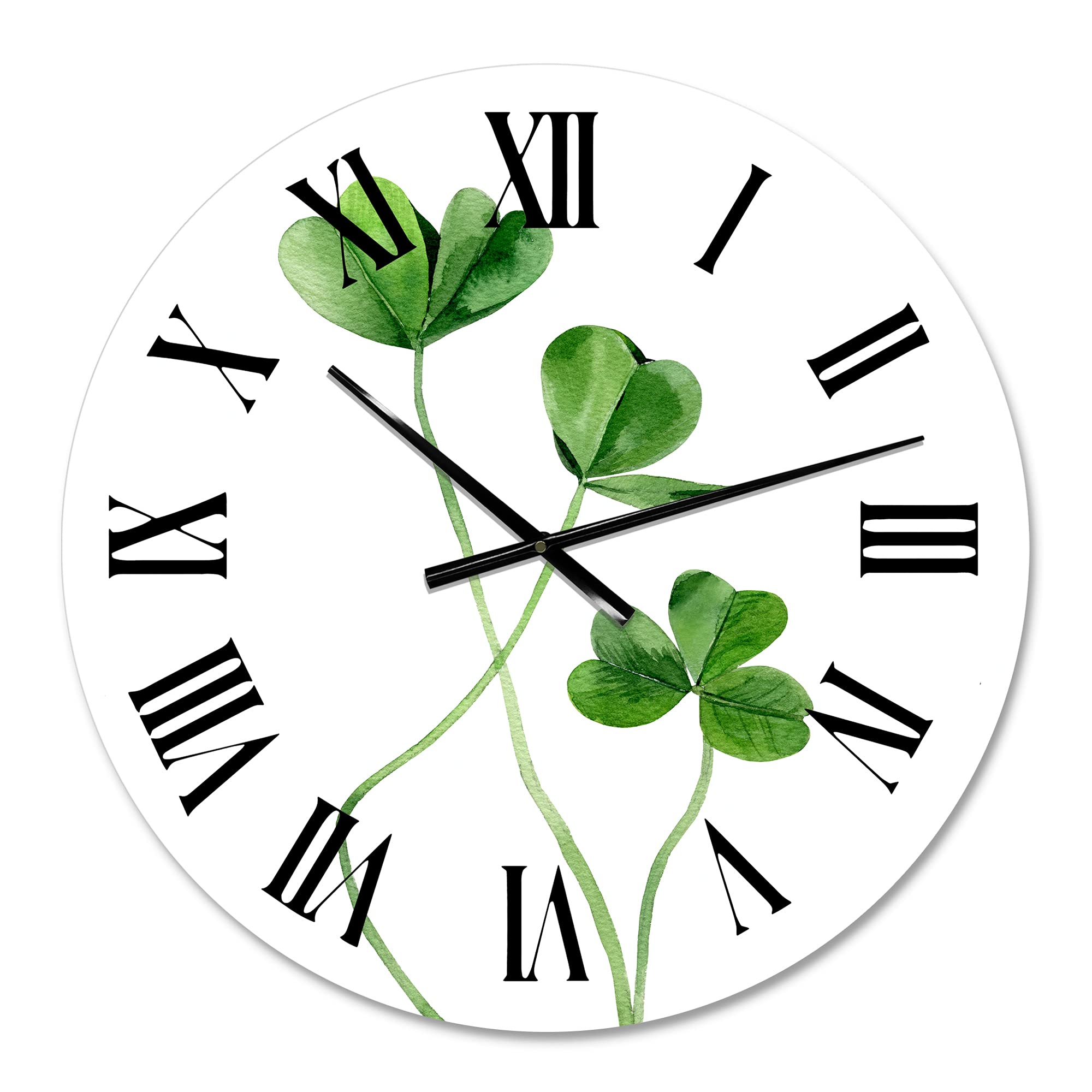 Farmhouse Wall Clock with Floral & Botanical Design - Large Rustic Wall Decor for Living Room, Kitchen, Bedroom - Perfect for Home, Office, and Farmhouse Style Decor