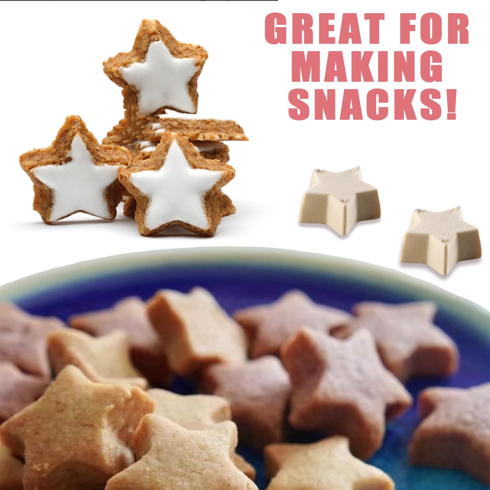 Premium Silicone Star Mold for Chocolate, Candy, Gummies, Jello, Pudding, Soap & Cookies - 4th of July Baking & Party Decorations - Perfect for DIY Desserts, Holiday Treats & Craft Projects (1pc)