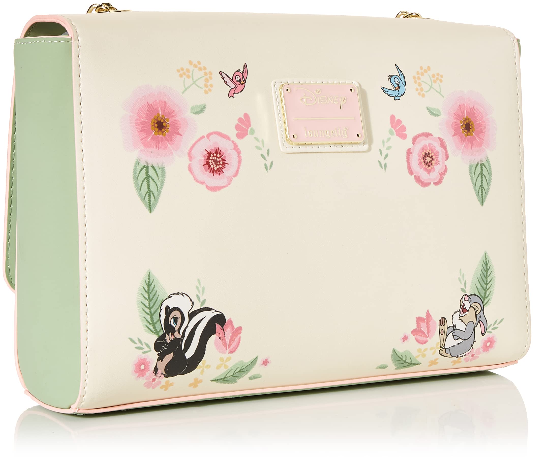 Loungefly Disney Bambi Springtime Gingham Crossbody Bag - Cute Floral Print Mini Backpack for Women | Perfect for Theme Parks, Travel & Everyday Use