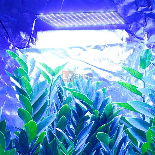 TheLAShop 225 Ultra-Thin Blue White LED Plant Grow Light Panel for Indoor Gardening, Hydroponics, and Seed Starting - Energy Efficient Full Spectrum Grow Light for Herbs, Vegetables, and Flowers