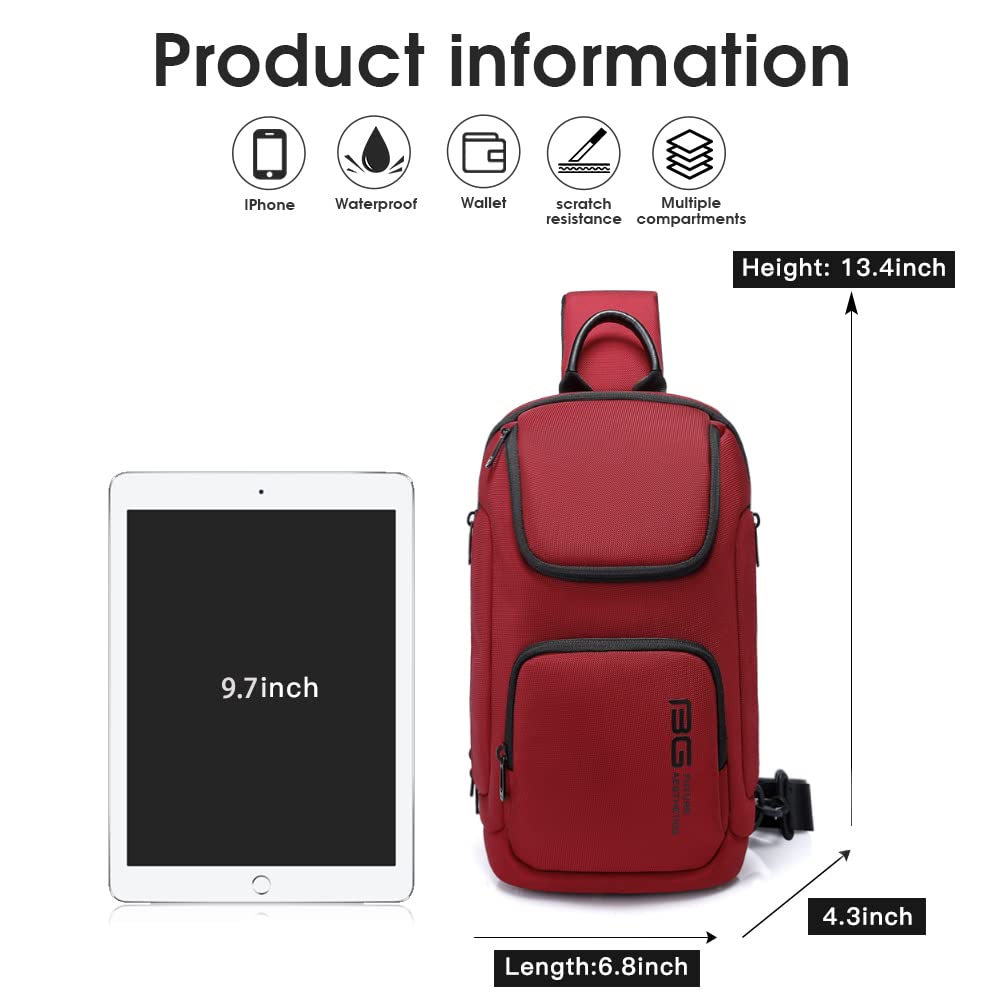 BANGE Sling Bag for Men & Women - Crossbody Shoulder Bag, Lightweight Travel Backpack for Hiking, Gym, Work & Daily Use