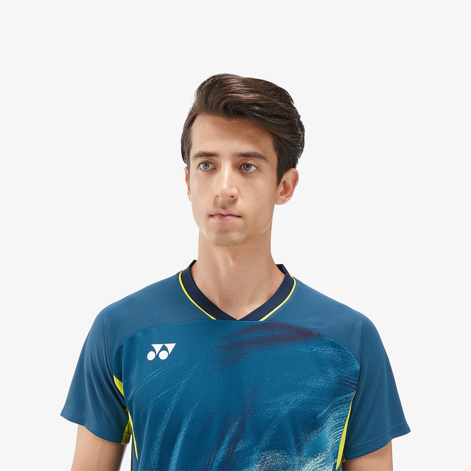 Yonex Men's Crew Neck Tournament Tennis Shirt 10568NSK (Night Sky) - Breathable Performance Top for Competitive Play & Casual Wear