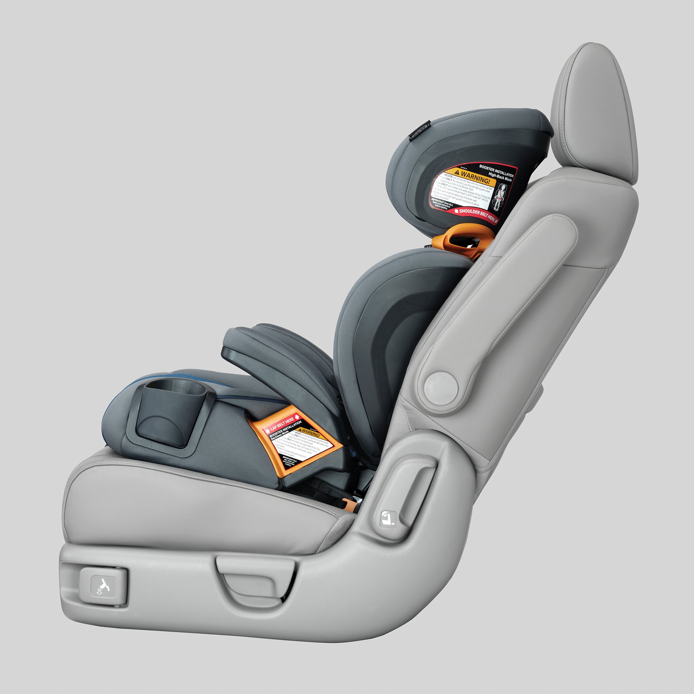 Chicco KidFit ClearTex Plus 2-in-1 Belt Positioning Booster Car Seat for Kids - Safe & Comfortable Convertible Car Seat for Toddlers - Ideal for School Drop-offs, Road Trips & Family Travel