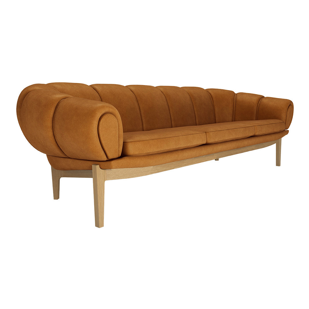 Comfortable Croissant 3-Seater Sofa - Modern Living Room Furniture for Small Spaces | Perfect for Apartments, Lounges & Cozy Home Decor