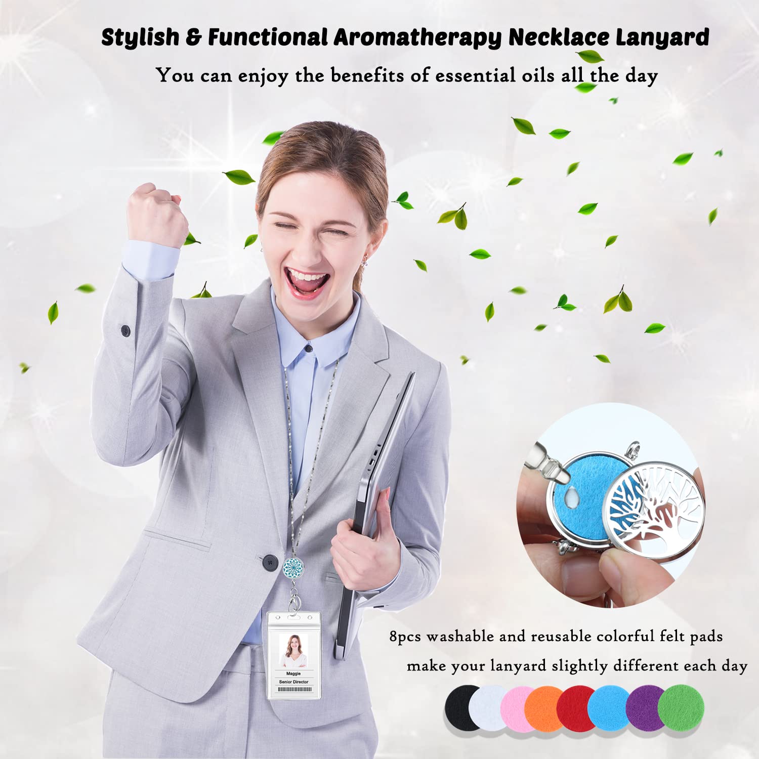 Stylish Stainless Steel Lanyard for ID Badges - Nurse, Teacher & Office Work Jewelry