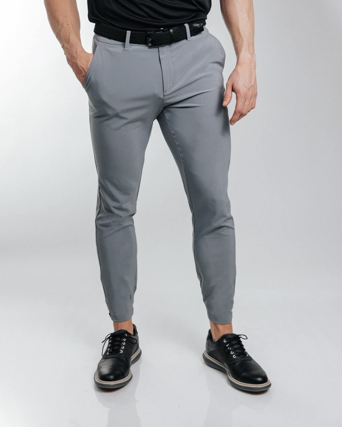 **Primo Golf Jogger Pants for Men - Lightweight 4-Way Stretch Golf Trousers with 4 Pockets, Inner Gel Waistband & Elastic Zipper Ankles - Perfect for Golfing, Travel & Casual Wear**