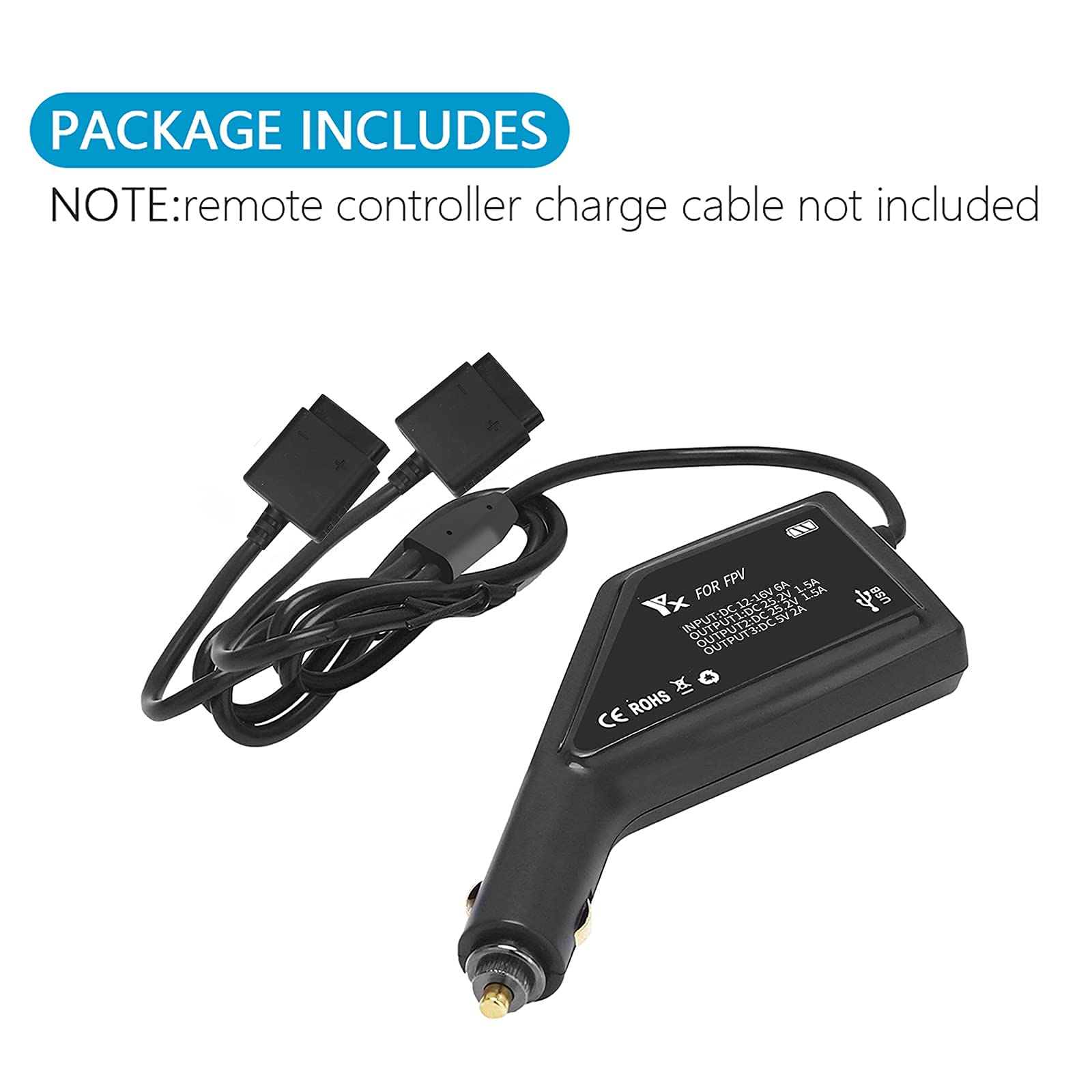 Hanatora 3-in-1 Rapid Charger for DJI FPV Drone & Controller - Dual Battery 12V DC Fast Charging Hub Accessories - Perfect for Travel, Outdoor Adventures & Professional Drone Photography