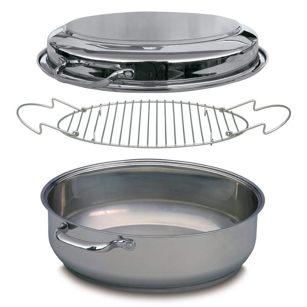 Camerons 3-in-1 Multi Roaster - 11qt Tri-Ply 18/10 Stainless Steel Poultry Roasting Pan, Stock Pot & Saute Pan with Lid - Induction Compatible & Non-Stick - Perfect for Easter Dinner, Thanksgiving, Holiday Cooking & Family Gatherings